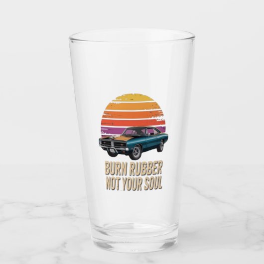 burn rubber, not your soul glas (Voorkant)
