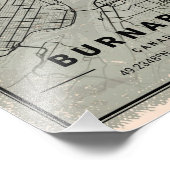 Burnabme map print poster canvas | Canada (Hoek)