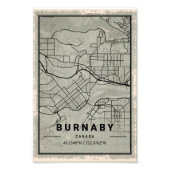 Burnabme map print poster canvas | Canada (Voorkant)
