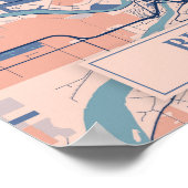 Burnaby Canada Breezy City Map Travel Poster (Hoek)