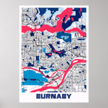 Burnaby - Canada MilkTea City Map