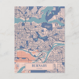 Burnaby Canada Winderige Stad Kaart Reis