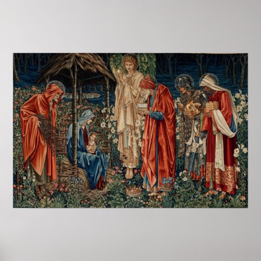 Burne-Jones - Aanbidding der Wijzen Poster (Voorkant)