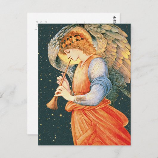 Burne-Jones Angel speelt een flageolet CC1130 Briefkaart (Voorkant / Achterkant)
