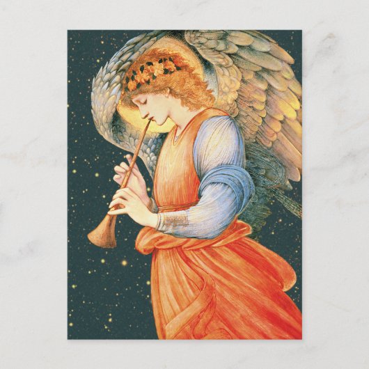 Burne-Jones Angel speelt een flageolet CC1130 Briefkaart (Voorkant)