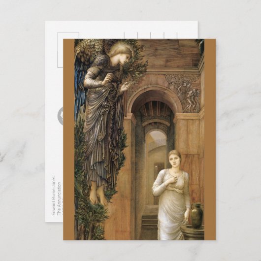 Burne-Jones Annunciation CC0423 Angel Briefkaart (Voorkant / Achterkant)