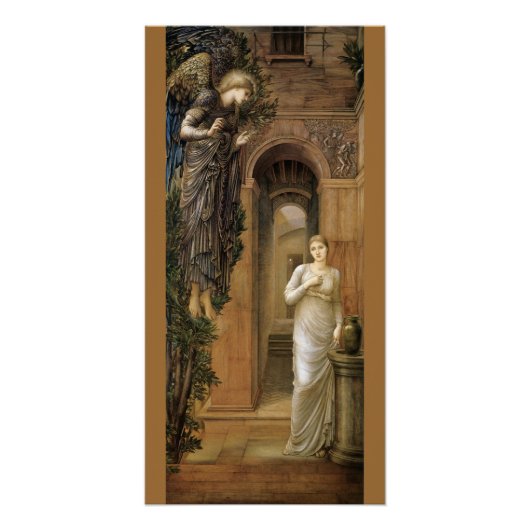 Burne-Jones Annunciation CC0434 Angel Poster (Voorkant)