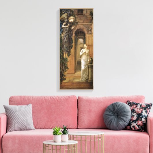 Burne-Jones Annunciation CC0435 Angel Canvas Afdruk (Insitu (Woonkamer))