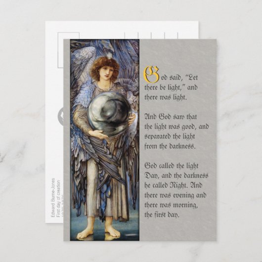 Burne-Jones Eerste dag van creatie CC0468 Briefkaa Briefkaart (Voorkant / Achterkant)