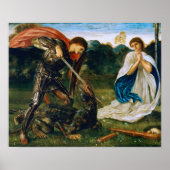 Burne-Jones - Fight St George Kills Dragon Poster (Voorkant)
