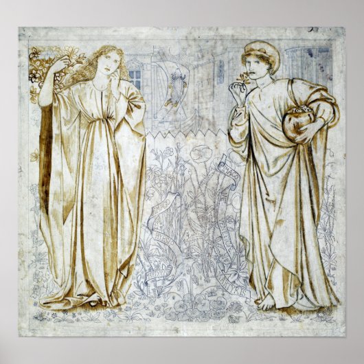 Burne-Jones - Hypsiphile en Medea Poster (Voorkant)