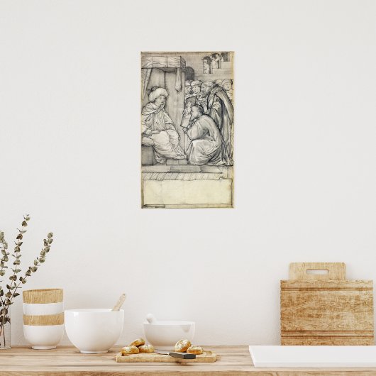 Burne-Jones - Man van wetten van Chaucer Poster (Keuken)