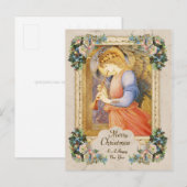 Burne-Jones Musician angel CC0806 Kerstmis Feestdagenkaart (Voorkant / Achterkant)