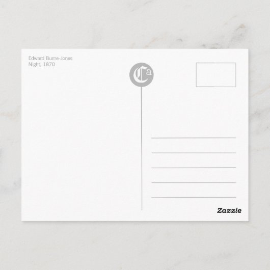 Burne-Jones Night CC0562 Comforting words Briefkaa Briefkaart (Achterkant)