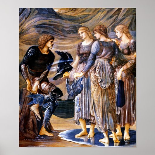 Burne-Jones - Perseus en Zee nymphs 1877 Poster (Voorkant)