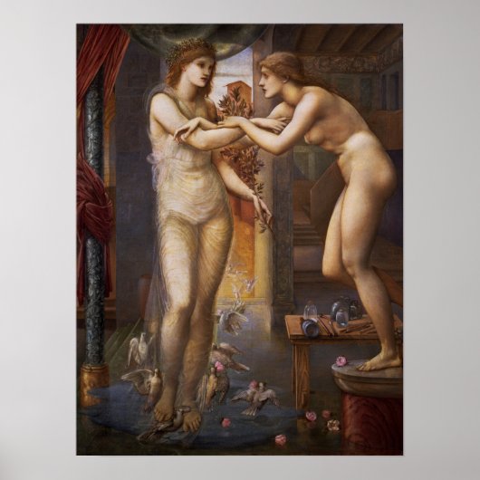 Burne-Jones - Pygmalion en Goddelijkheid Poster (Voorkant)