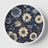 Burne-Jones Style Florals | Indigo Waterverf Art (Voorkant)