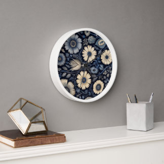 Burne-Jones Style Florals | Indigo Waterverf Art