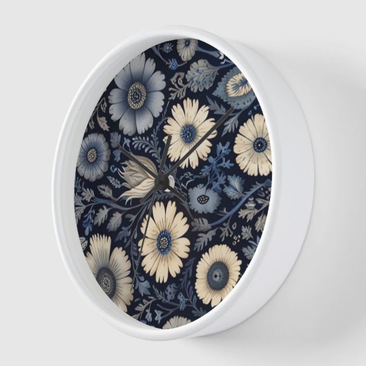 Burne-Jones Style Florals | Indigo Waterverf Art (Hoek)