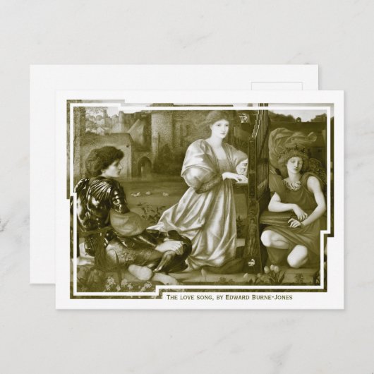 Burne-Jones The love song CC0791 Pre-Raphaelite Briefkaart (Voorkant / Achterkant)