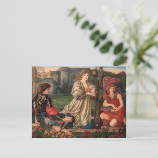 Burne-Jones The love song CC0792 Pre-Raphaelite Briefkaart (Staand voorkant)