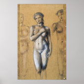 Burne-Jones - Vrouw Drie Studies Poster (Voorkant)