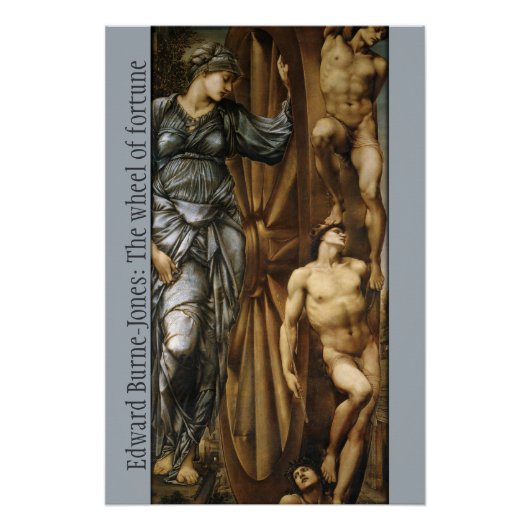 Burne-Jones Wheel van Fortune CC0427 Poster (Voorkant)