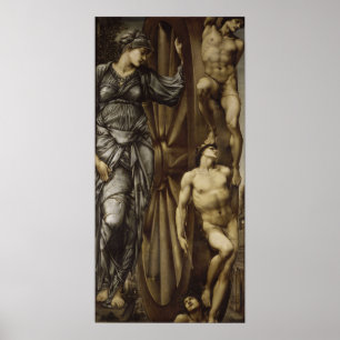 Burne-Jones - wiel van de sterft Poster