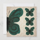 Burned Butterfly Invitation Kaart (Achterkant)