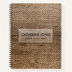 Burned Celtic Wood Pattern Notitieboek