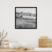 Burned District en Capitol in Richmond, VA 1865 Poster (Keuken)