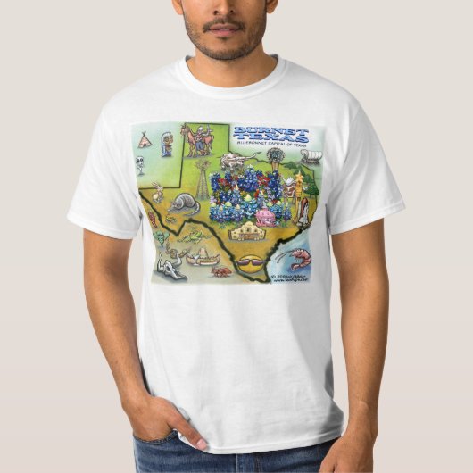 Burnet TEXAS-kaart T-shirt (Voorkant)