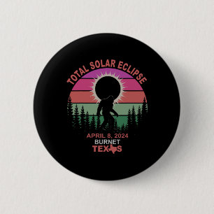 Burnet Texas Totale Zonsverduistering 2024 Ronde Button 5,7 Cm