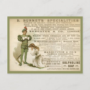 Burnet's specialiteiten briefkaart
