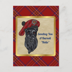 Burnett Clan Badge & Tartan Briefkaart