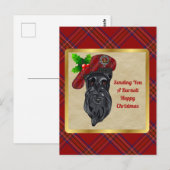 Burnett Clan Badge & Tartan Kerstmis Briefkaart (Voorkant / Achterkant)