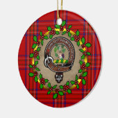 Burnett Clan Badge & Tartan Persoonlijke mas Keramisch Ornament (Links)