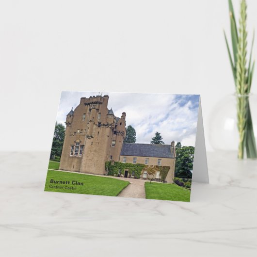 Burnett Clan Crathes Castle Return Addy Note Kaart (Voorkant)