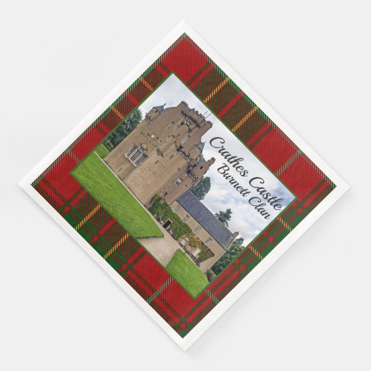 Burnett Clan's Tartan Crathes Castle Paper Napkin Servet (Hoek)
