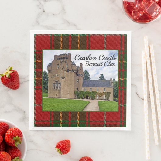 Burnett Clan's Tartan Crathes Castle Paper Napkin Servet (Insitu)