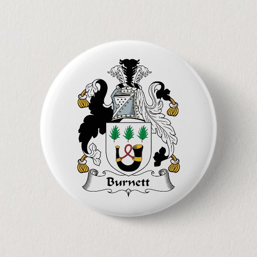 Burnett Family Crest Ronde Button 5,7 Cm (Voorkant)