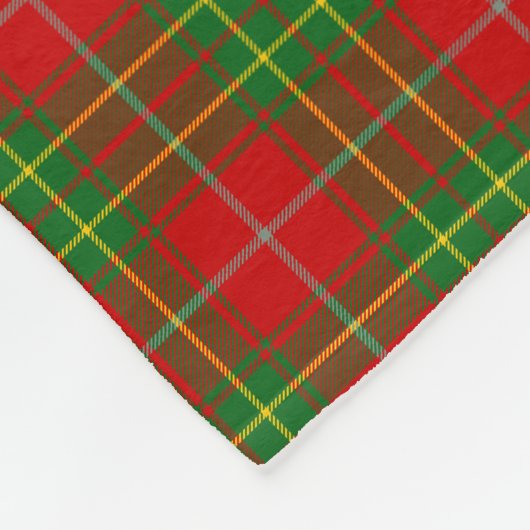 Burnett Family Tartan Patroon Fleece Deken (Hoek)