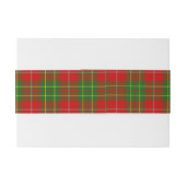 Burnett Schotse Tartan Belly Band Uitnodigingen Wikkel (Achterkant Voorbeeld)
