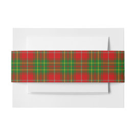 Burnett Schotse Tartan Belly Band Uitnodigingen Wikkel