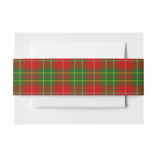 Burnett Schotse Tartan Belly Band Uitnodigingen Wikkel (Voorkant Voorbeeld)