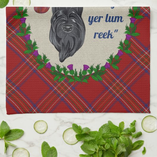 Burnett Scottie Dog Kitchen Towel Theedoek (Gevouwen)