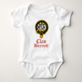Burnett Scottish Crest Tartan Clan Name Clothes Romper (Voorkant)