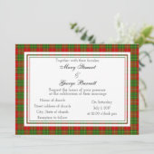 Burnett Scottish Wedding Invitation Kaart (Staand voorkant)