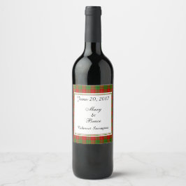 Burnett Scottish Wedding Wine Label Wijn Etiket