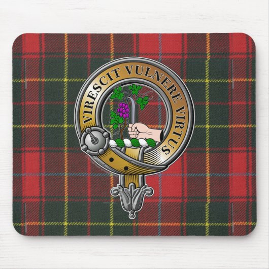 Burnett Tartan & Badge Muismat (Voorkant)